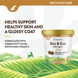 NaturVet Skin and Coat Plus Breath Aid for Dogs, 70 ct Soft Chews, Made in The USA with Globally Source Ingredients