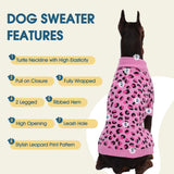 ROZKITCH Dog Sweater for Small Dogs, Cozy Cable Knit Turtleneck Winter Sweater, Warm Pet Clothes for Cat & Small Dogs West Highland White Terrier Pink M