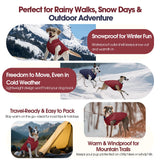 QBLEEV Reversible Dog Coat for Large Dogs, Waterproof Windproof Winter Jacket Keeps Big Breeds Warm & Dry, Adjustable Hook & Loop Puffer Vest, Wine Red, 3XL – Fits Labrador, Weimaraner, Great Dane