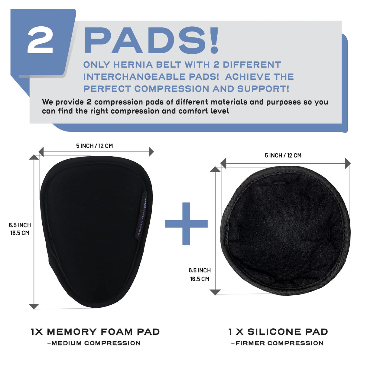 Abdomencare Umbilical Hernia Belt for Men and Women | Abdominal Hernia Belt for Women & Men with 2 unique compression pads | Belly Button Umbilical Hernia Belts for Men | L/XL