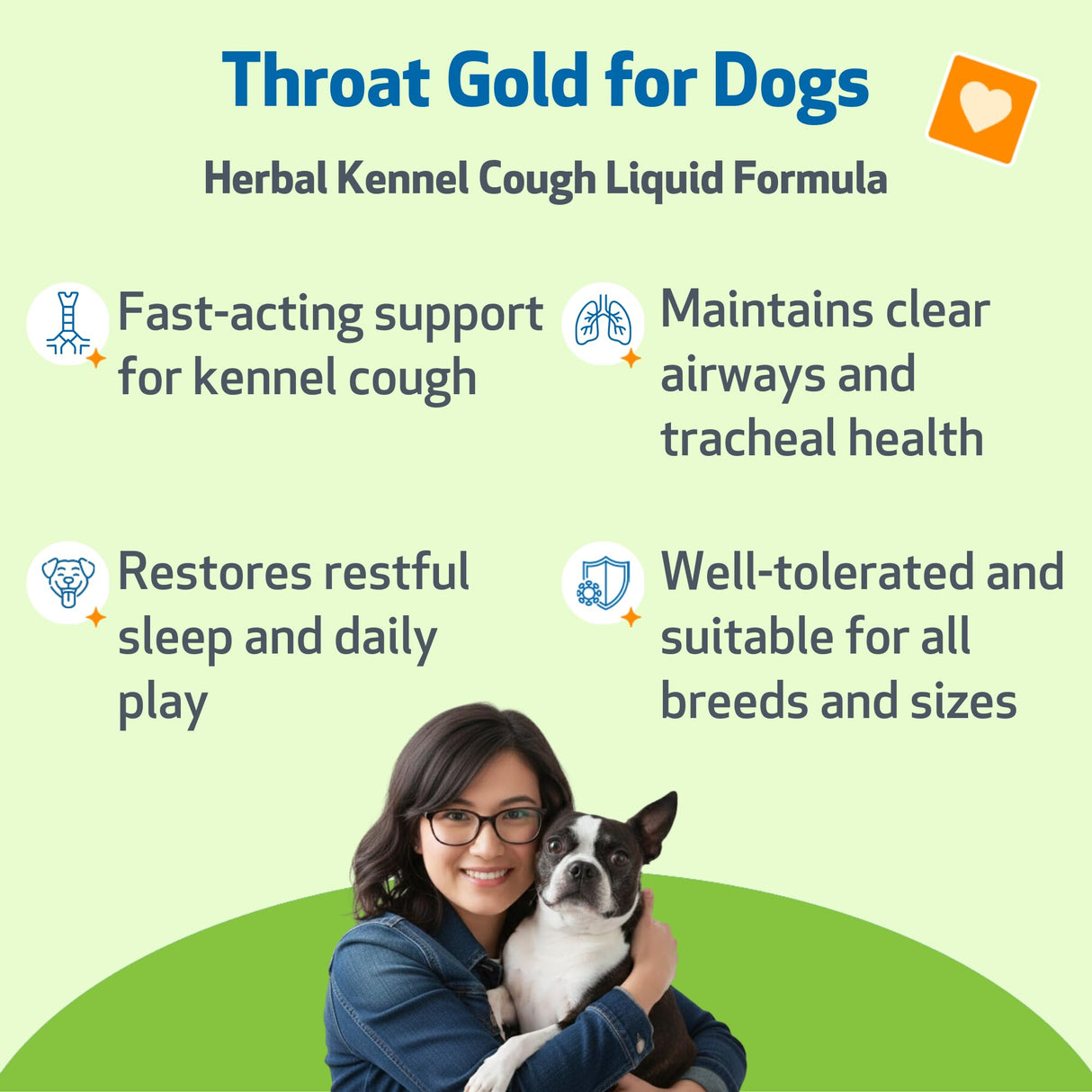 Pet Wellbeing Throat Gold for Dogs - Vet-Formulated - Soothes Throat Discomfort, Hoarseness, Leash Strain, Occasional Cough in Dogs - Natural Herbal Supplement 2 oz (59 ml)
