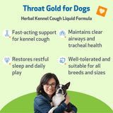 Pet Wellbeing Throat Gold for Dogs - Vet-Formulated - Soothes Throat Discomfort, Hoarseness, Leash Strain, Occasional Cough in Dogs - Natural Herbal Supplement 2 oz (59 ml)