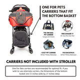 One for Pets 3-in-1 Luxury Pet Carrier, Booster Seat and Stroller for Small and Medium Size Dogs and Cats, No Assembly Required, Black (Chickadee)