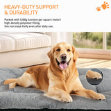 Washable Dog Crate Bed Mat for Medium/Large Dogs – All-Season Comfort with Ultra-Soft Flannel & Heavy-Duty Support (Gray, 36''L*23''W)
