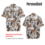 Ussunarts Custom Dog Print Grooming Smock for Pet Groomers – Waterproof Zip Jacket Uniform for Dog Salon Use or Pet Lovers
