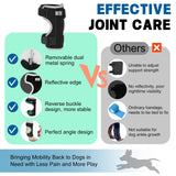 GoGoPaw Dog Front Leg Brace Adjustable, Ankle Support for Dog Wrist Brace Splint with Removable Dual Metal Springs & Reflective Edge for Arthritis, Sprains, and Injury Support (Black, M)