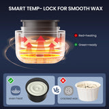AUZEAL Nose Wax Kit Men, Mini Wax Warmer for Hair Removal, Mini Wax Kit for Noes and Ear, 100g Wax Beads, 40 Sticks, USB Fast Heat, Smart Constant Temp, Upgraded Size, Multi-Accessories, Gray