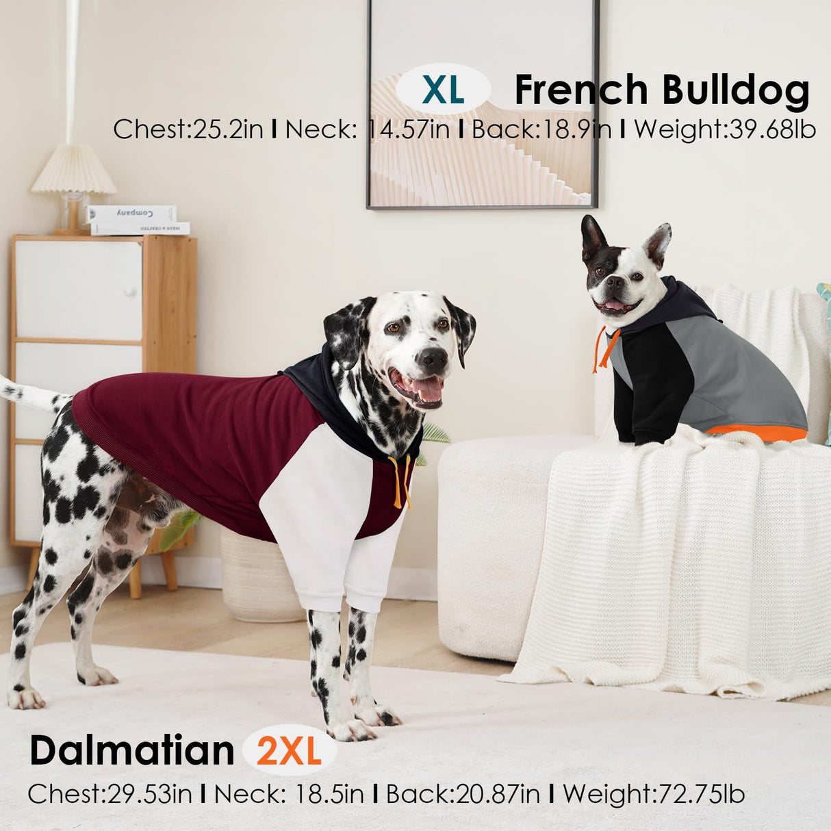 AOFITEE Extra Large Dog Hoodie, Basic Dog Hoodies for Fall Winter, Warm Hooded Dogs Sweater with Sleeves, Hooded Sweater for Boy Girl Dogs, Sweatshirt Pullover for Weimaraner, Golden Retriever