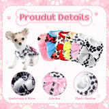 Shinylin 6 Pieces Dog Sweaters for Small Dogs Girls Winter Puppy Clothes Female Fleece Warm Thick Outfit Pet Small Doggie Clothes for Yorkie Chihuahua(XXS)