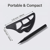 All-in-One Silicone Makeup Stencil Tool, Black, Eyeliner Guide, Eyeshadow Aid, Mascara Shield, Lip Contouring