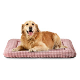 Yaning Dog Bed Mat Crate Pad for Large Dogs, Washable Soft Pet Sleeping Mat Kennel Pad with 3D Bubble Pattern, Dusty Pink, 42"x 28"