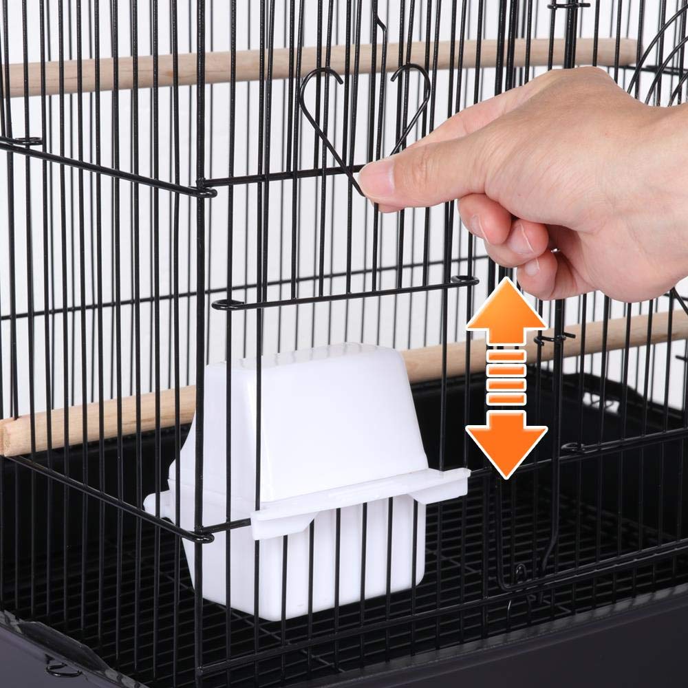 Yaheetech Bird Cage 64'' Medium Small Parrot Parakeet Bird Cages with Detachable Rolling Stand for Parrot Lovebirds Finches Parakeets Budgie Parrotlet Conures, Pet Flight Birdcage