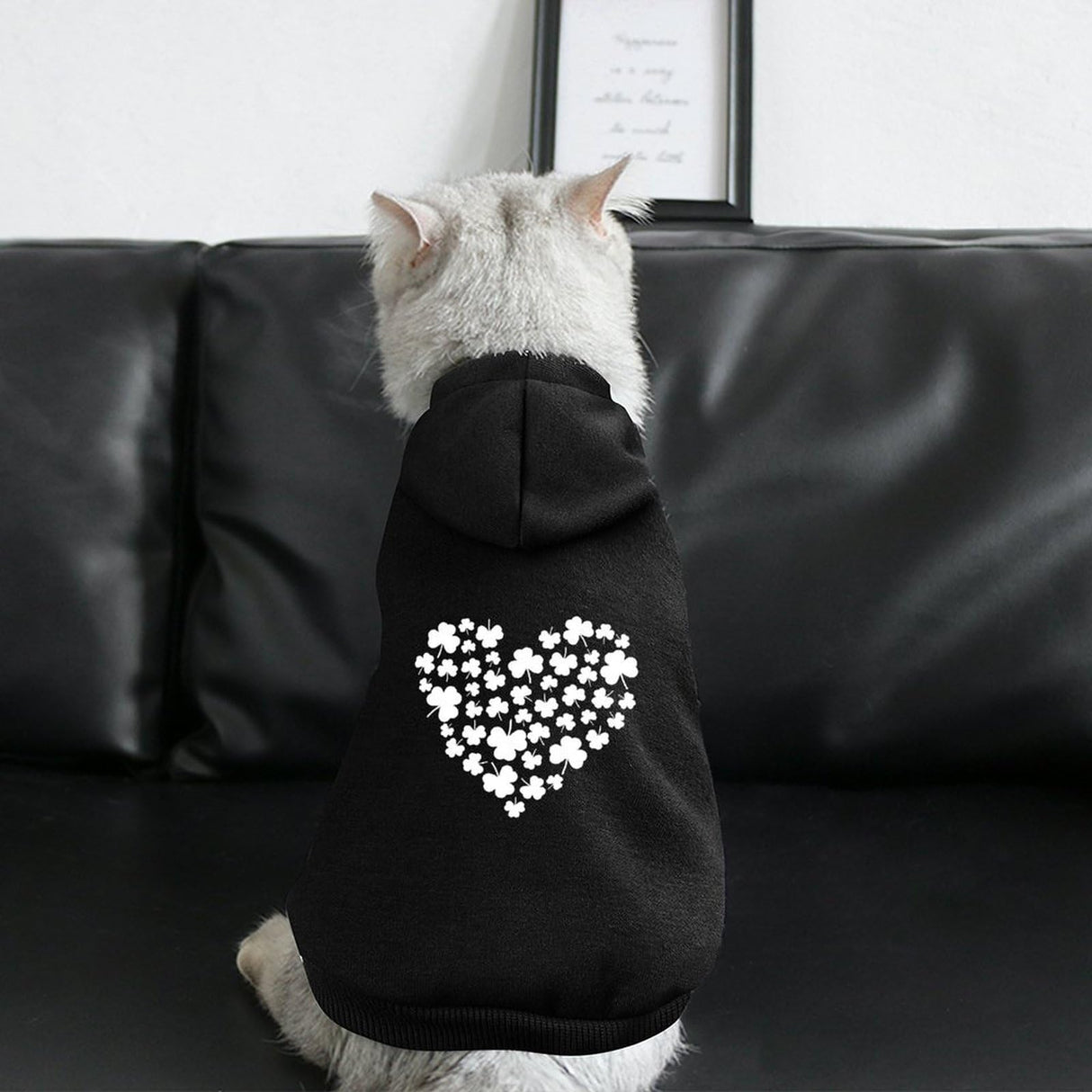 Heart Tee Clovers Dog Apparel Pet with Hat Hoodie Sweatshirt Clothes Supplies for Small Large Pet Puppy Cat Costumes Suit M