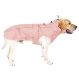 Waterproof Dog Raincoat with Reflective Strip, Adjustable Breathable Rain Coat Jacket with Leash Hole for Dogs (Pink, Small)