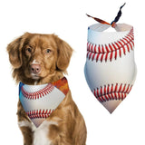 Soft Dog Bandana Kerchief Adjustable Washable Pet Scarf Triangle Bandana Paint Splash Ink Baseball