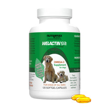 Load image into Gallery viewer, Nutramax Welactin Canine Softgels, Omega 3 Supplement for Dogs of all Sizes, Softgels, 120 Count
