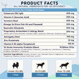 Dog Allergy Relief Chews, with Probiotics, Omega 3, Colostrum - Dog Itching Skin & Ears Relief, Herbal Skin & Coat Supplement, Gut & Immune Support, Hot Spot Treatment, Anti Seasonal Allergies