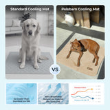 Pelsbarn Dog Cooling Mat- Ice Silk Summer Comfort, Self Cooling, Non-Slip Dog Pad, Durable & Washable, Mat for Small Dogs 18"" x 21"", Support Shelter Dogs with Every Purchase (Beige)