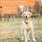 Natural Flea & Tick Repellent Collar Pendant for Dogs & Cats –12-Month Water-Resistant Biomass Energy Pet Shield – Safe for Pets When Used as Directed – Gift Ready (One Size- 2packs)