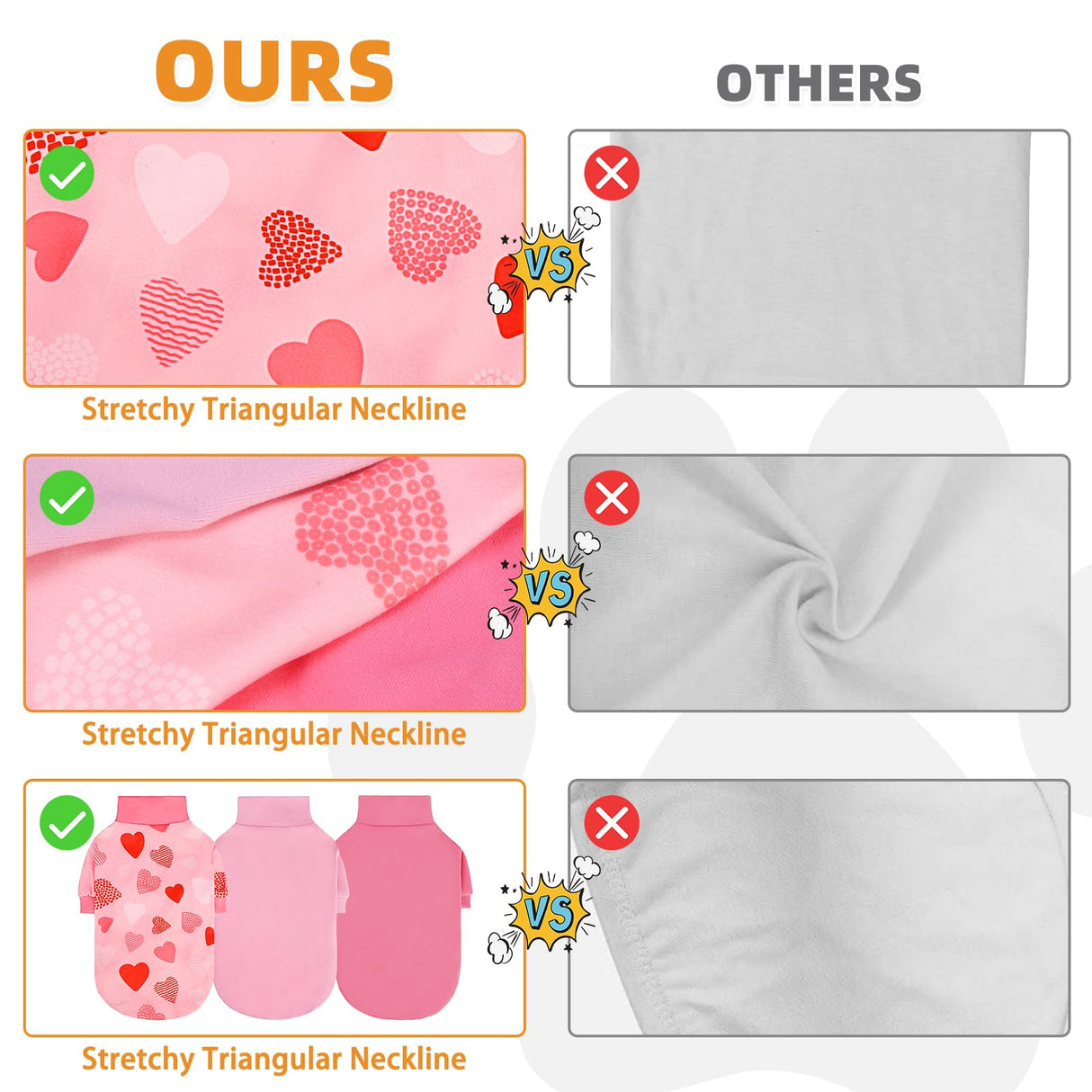 KOOLTAIL Valentine's Day Dog Sweater for Small Dogs, 3 Pack Fleece Puppy Shirt Turtleneck Pullover Clothes with Love Heart Partten, Fuzzy Soft Warm Pet Winter Cold Weather Coat, Girl Boy, Pink S