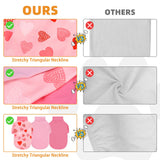 KOOLTAIL Valentine's Day Dog Sweater for Small Dogs, 3 Pack Fleece Puppy Shirt Turtleneck Pullover Clothes with Love Heart Partten, Fuzzy Soft Warm Pet Winter Cold Weather Coat, Girl Boy, Pink S