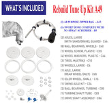 ATIE Pool Cleaner Tune Up Rebuild Kit A49 Compatible with Polaris 280, TR28P Pool Cleaner with Wheel, Tire, Drive Shaft, Turbine Bearing, All Purpoe Bag, Sweep Hose, Wheel Bearing, Tailsweep Pro