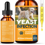 Yeast Infection Treatment for Dogs, Dog Yeast Infection Treatment Providing Itch Relief & Smelly Ears & Paw Licking, Natural Dog Ear Yeast Infection Treatment 2 Fl Oz