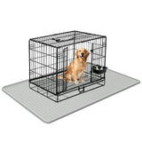 Bartuke Silicone Dog Crate Mat, 27" x 27" Crate Liner for Dog Cages, Kennel Mat with Raised Edge, Washable, Waterproof, Leakproof, Protect Floors