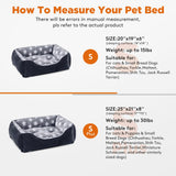 GASUR Dog Beds Small Plus Size, Small Dog Bed Washable, Orthopedic Pet Sofa Bed, Pet Cuddler Anti-Slip Bottom, Soft Calming Sleeping Warming Puppy Bed (S Plus (25"x 21"x 8"), Black)