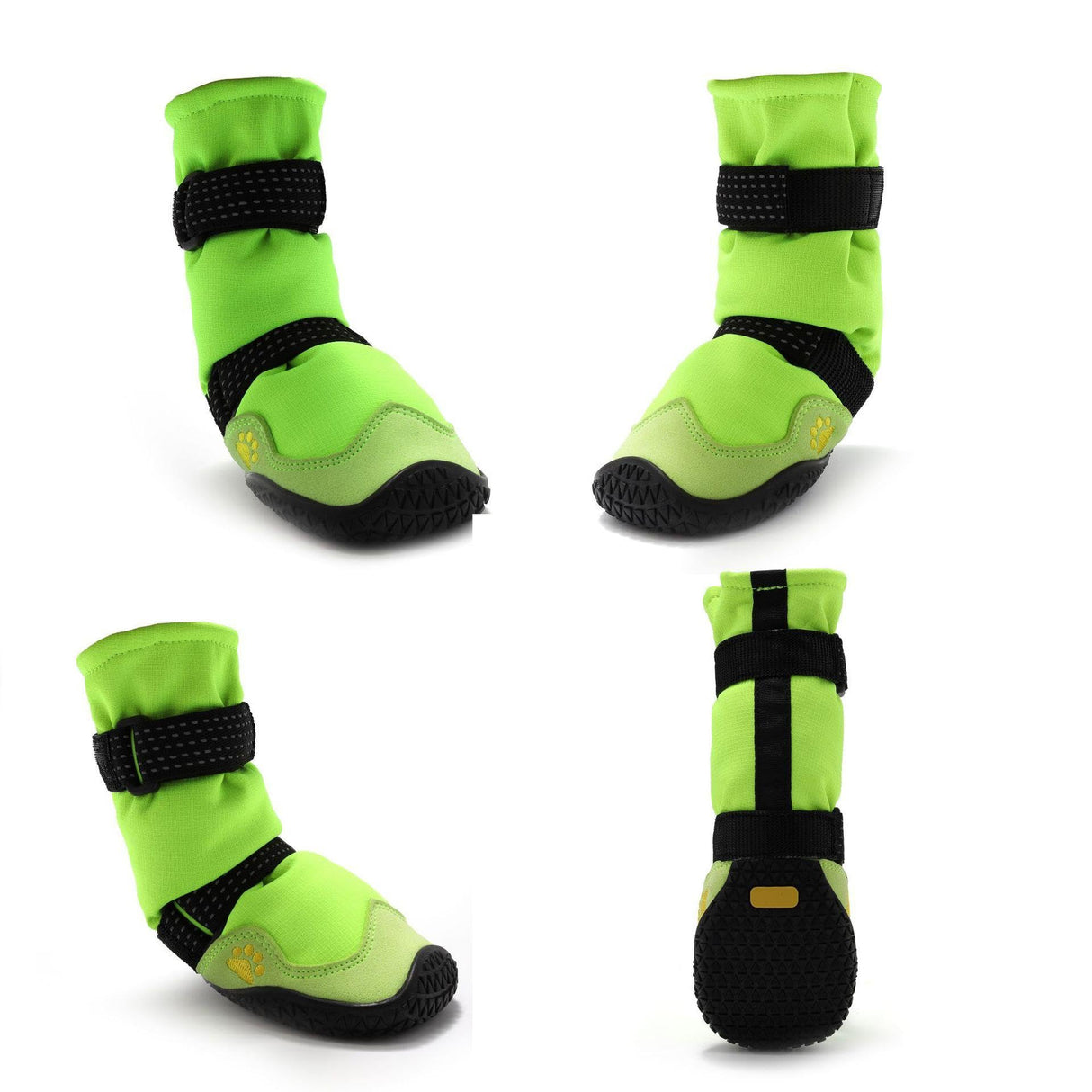 Dog Shoes for Hot Pavement Anti-Slip Dog Boots & Paw Protectors for Winter Snowy Day Summer Dog Snow Boots Waterproof Dog Shoes for Small to Large Dogs with Reflective Straps for Hiking 4Pcs
