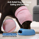 SUNFURA Dog Calming Hoodie, Ear Muffs Noise Protection for Anxiety Relief, No Shake Ear Wraps for Dogs - Grooming, Bath, Blow Drying, Fireworks, Thunderstorms, Hematoma Ear Cover Head Wrap, Pink S