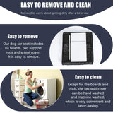 Dog Car Seat for Medium Small Dogs, Pet Car Seat with Adjustable Safety Belt & Storage Pockets, Breathable Waterproof Pet Car Seats Cover, Small Dog Seats for Dogs Under 30lbs (Medium, Black)