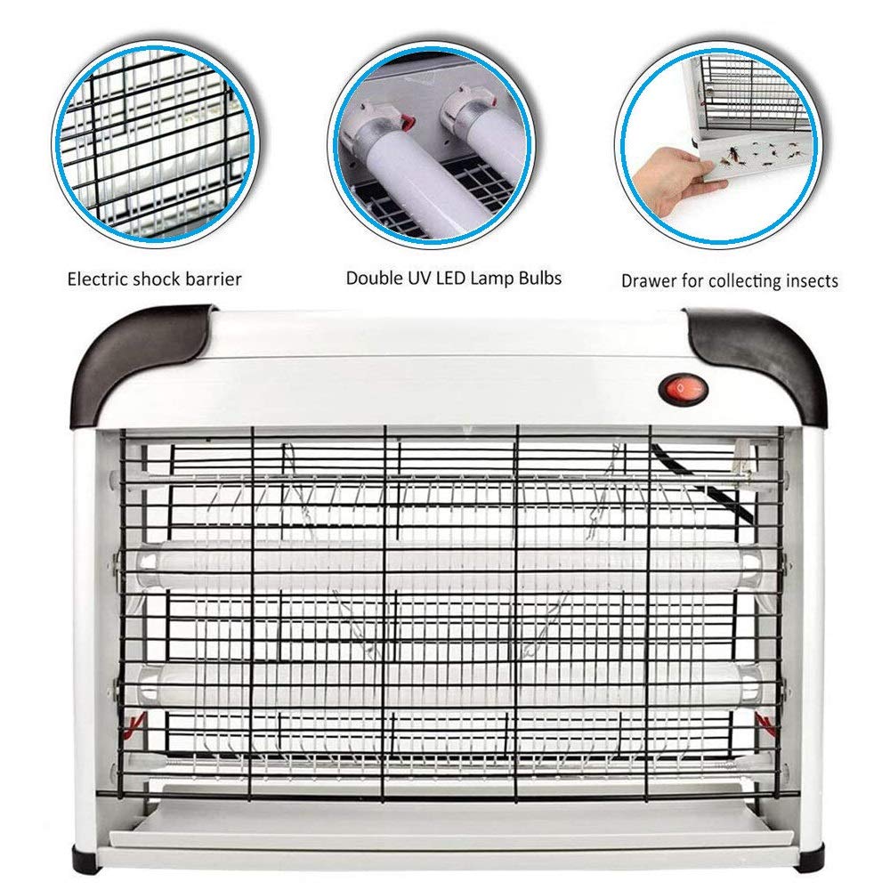 LINKPAL Electric Bug Zapper/Pest Repeller Control Indoor 2800 Volt UV Lamp Flying Fly Insect Killer Mosquitoes Flies Killer Repellent Traps Eliminator Catcher Lure Zap Kills Mosquito (20W Bug Killer)