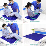 YHK Tubular Slide Sheet for Patient Transfer, Sliding Draw Sheets to Assist Moving Elderly,Slides for Cars, Hospital Bed, Home Care(Blue, 28"x28"(72x72cm)