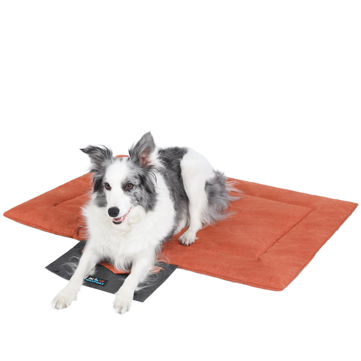 Outdoor Foldable Dog Mat Durable Teflon-Coated Oxford Material Waterproof Thin Dog pad Travel-Friendly Machine Washable Design for Camping/Car (Orange, Small (27.6 * 19.7 * 1.57 in))