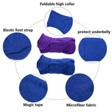 Geyecete 2 Pack Dog Drying Coat Dry Fast Dog Bag Dog Bathrobe Towel,Microfibre Fast Drying Super Absorbent Pet Dog Cat Bath Robe Towel Blue/Purple-XL