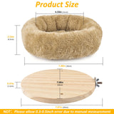 DBNESS Medium Bird Nest for Cage, Removable Plush Parrot Hammock Bed, Winter Warm Resting Perch Platform for Budgies Cockatiel Conure Parakeet Hamster