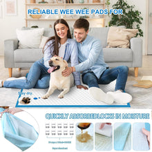 Load image into Gallery viewer, XXXXL Puppy Pee Pads for Dogs 31"x55" 40 Count, Extra Large Dog Pee Pads, Leak-Proof &amp; Super Absorbent Dog Pee Pads, Thicken Disposable Potty Pads Puppy Training Pads for Cats Rabbits
