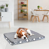 VANKEAN Dog Crate Mat - Reversible Cool & Warm Stylish Bed, Waterproof & Machine Washable, Supports Small to XXL Dogs, Grey