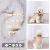 BEAUTYZOO Winter Dog Coat with Harness Built in, Warm Dog Puffer Jacket Vest Padded Fleece Cold Weather Coats Windproof Waterproof Snow Jackets Clothes for Small Medium Puppy,Pink S