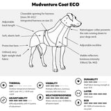 Hurtta Mudventure ECO Dog Coat, BlackBerry, 10 in