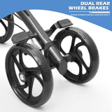 monicare Knee Walker for Adults 10" Front Wheels Steerable Medical Scooter Crutch Alternative with Dual Braking System and Removable Storage Pouch for Leg and Foot Injuries, Easy Assembly, 350lbs Load