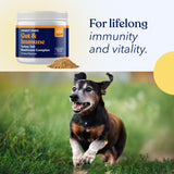 Honest Paws Turkey Tail Mushroom for Dogs - Digestive and Immune Support - Shiitake, Reishi, Maitake Mushroom Supplement Powder for Dogs - No Filler, No Additives - (30 Scoops)