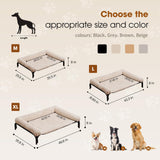 Czpalo Elevated Dog Bed with Removable Bolster Cushion Mat, Raised Pet Cot for Large Sized Dogs with Breathable & Washable Mesh, Indoor & Outdoor Pet Hammock with Skid-Resistant Feet.