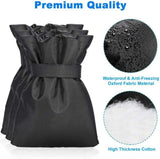 Outdoor Faucet Cover for Winter - Pro 7.1"W x 9.8"H Outdoor Water Faucet Cover Socks for Winter Freeze Protection Pipe Insulation Reusable Waterproof Insulated Spigot backflow Cover,Black (6)