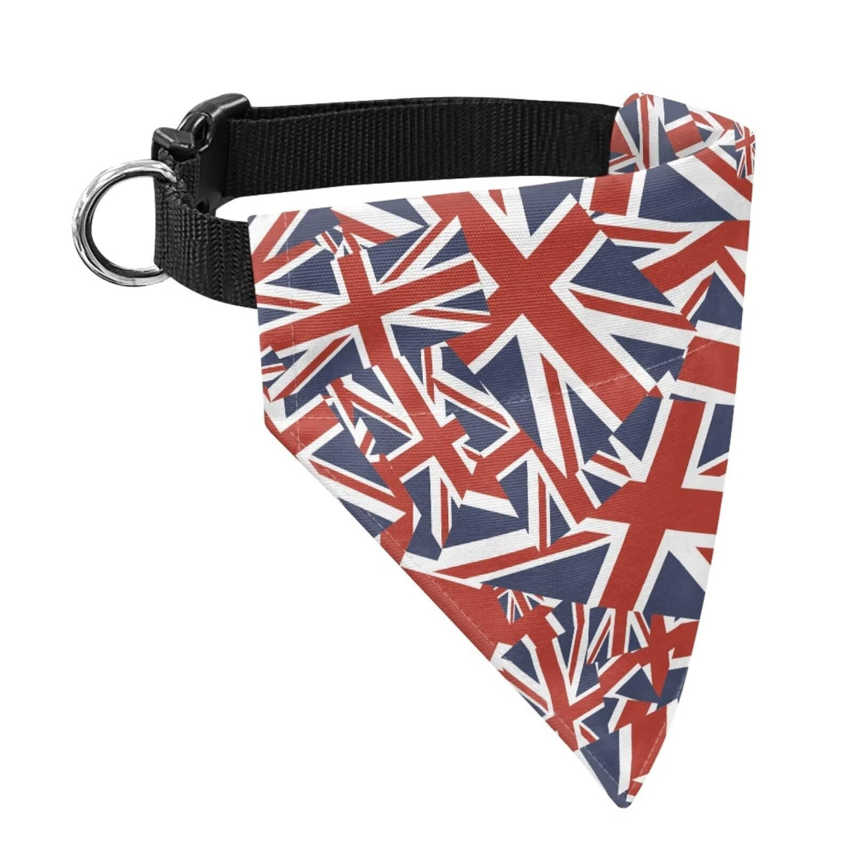 KEIAHUAN Summer Triangle Dog Bandana - British Flag Washable Adjustable Collar Bandanas Kerchief Pet Costume Accessories for Small, Medium & Large Dogs & Cats