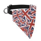 KEIAHUAN Summer Triangle Dog Bandana - British Flag Washable Adjustable Collar Bandanas Kerchief Pet Costume Accessories for Small, Medium & Large Dogs & Cats