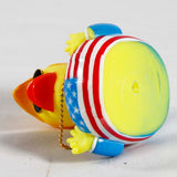 Rubber Ducks Car Duck Dashboard Decoration Squeak Trump Ducks Toys Car Ornaments Car Décor Accessories with Sunglasses and Gold Necklace(Style B)