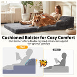 INVENHO Foldable Human Dog Bed, Orthopedic Egg-Crate Memory Foam Human Sized Dog Bed for Adult with Washable Removable Cover & Nonskid Bottom