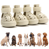 FDIDY Dog Boots for Hot Pavement & Snow – Waterproof Non-Slip Dog Shoes with Reflective Straps, Adjustable Easy-On Pet Booties for Small Medium Large Dogs, Outdoor Paw Protection, 4Pcs